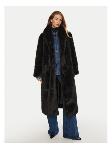 Kontatto Кожено палто MA2011C Черен Regular Fit