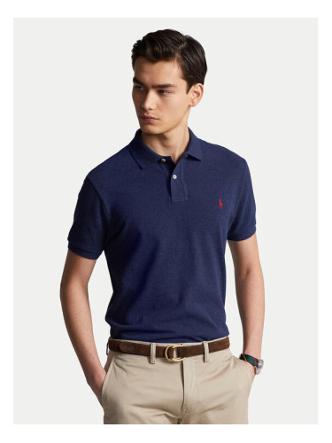 Polo Ralph Lauren Тениска с яка и копчета 710680784292 Тъмносин Custom Slim Fit