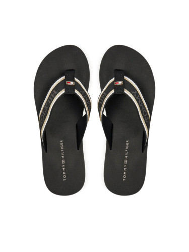 Tommy Hilfiger Джапанки Im Hilfiger Beach Sandal FW0FW08015 Черен