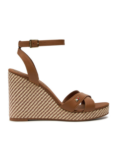 Tommy Hilfiger Сандали Im Raffia Sandal FW0FW08224 Кафяв