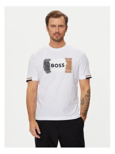 Boss Тишърт Open 50531795 Бял Regular Fit