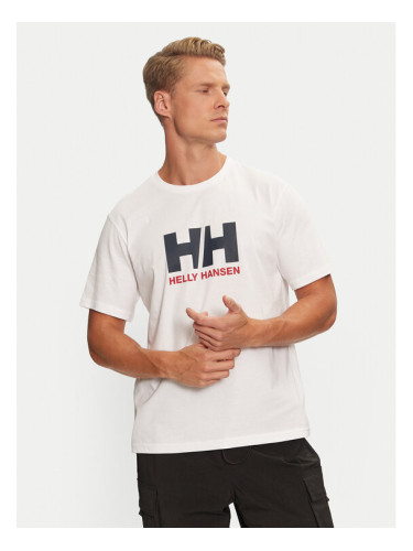 Helly Hansen Тишърт Logo 30396 Бял Regular Fit