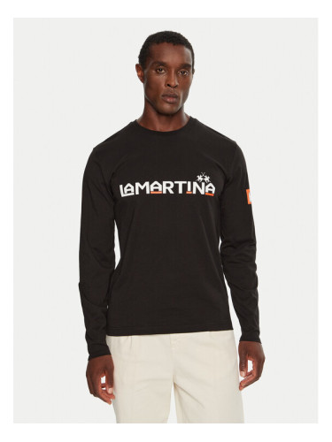 La Martina Тениска с дълъг ръкав ZMR008 JS206 Черен Regular Fit