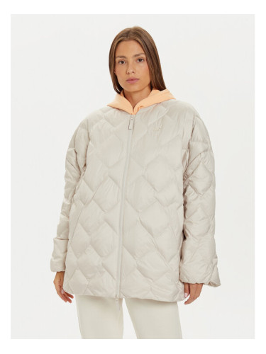 New Balance Пухено яке WJ43503 Бежов Loose Fit