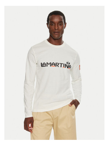 La Martina Тениска с дълъг ръкав ZMR008 JS206 Бял Regular Fit