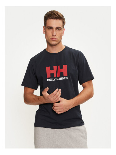 Helly Hansen Тишърт Logo 30396 Тъмносин Regular Fit