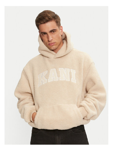 Karl Kani Суитшърт Serif Teddy 60210118 Бежов Regular Fit