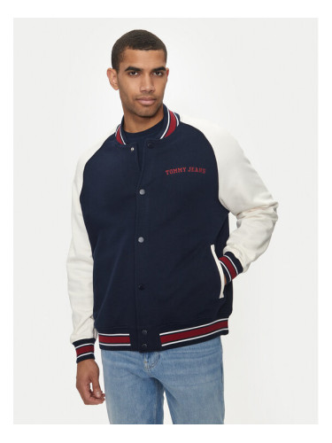 Tommy Jeans Яке бомбър Varsity DM0DM19237 Тъмносин Relaxed Fit