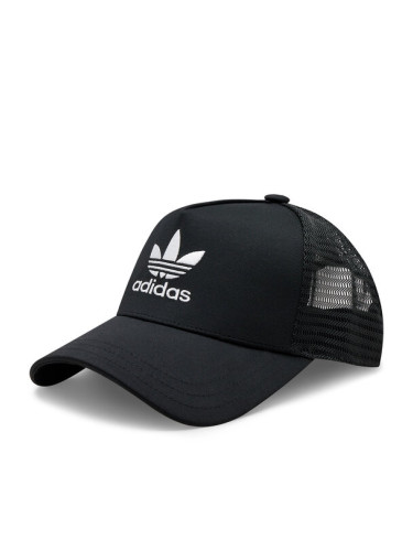 adidas Шапка с козирка Curved Trucker IC0023 Черен