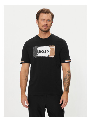 Boss Тишърт Open 50531795 Черен Regular Fit