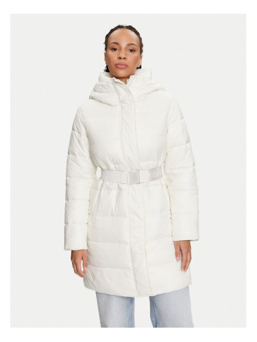 Calvin Klein Jeans Зимно палто J20J223578 Екрю Regular Fit