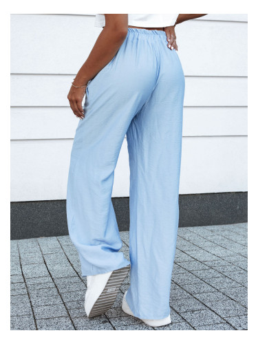 Women's wide leg trousers GRITAN light blue Dstreet