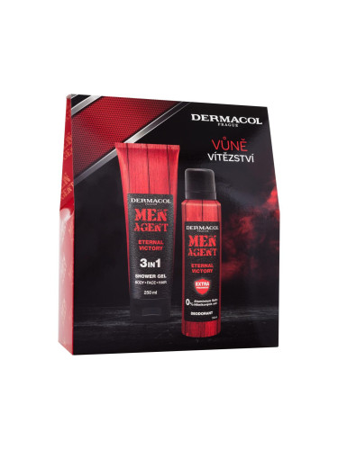 Dermacol Men Agent Eternal Victory Подаръчен комплект душ гел Men Agent Eternal Victory 3в1 250 ml + дезодорант Men Agent Eternal Victory 150 ml