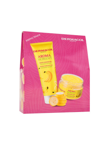 Dermacol Aroma Moment Bahamas Banana Подаръчен комплект душ гел Bahamas Banana 250 ml + скраб за тяло Bahamas Banana 200 g