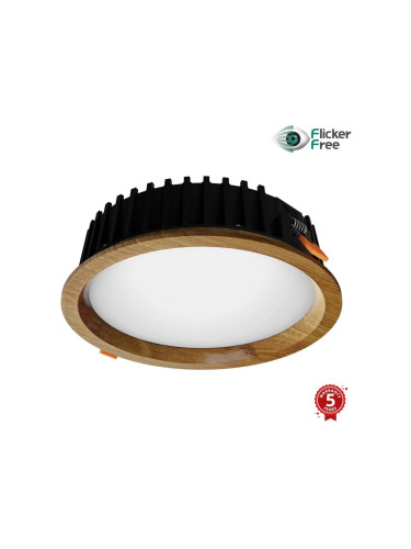 APLED - LED Лампа RONDO WOODLINE LED/12W/230V 3000K Ø 20 см дъб масивнo дървo