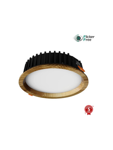 APLED - LED Лампа RONDO WOODLINE LED/6W/230V 3000K Ø 15 см пепел масивнo дървo