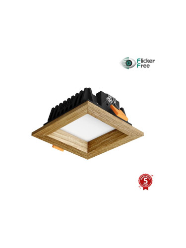 APLED - LED Лампа SQUARE WOODLINE LED/3W/230V 3000K 9x9 см дъб масивнo дървo