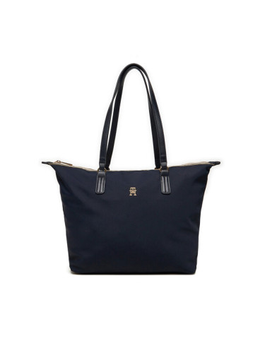 Tommy Hilfiger Дамска чанта Poppy Tote Corp AW0AW16480 Тъмносин