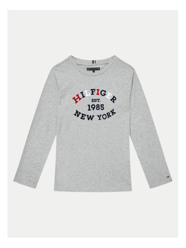 Tommy Hilfiger Блуза Monotype Flock KB0KB08659 D Сив Regular Fit