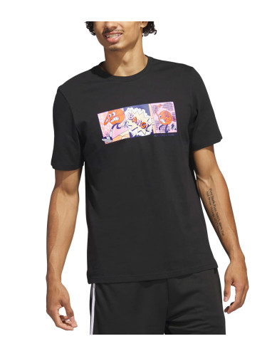 ADIDAS Lil' Stripe Basketball Graphic Tee Black