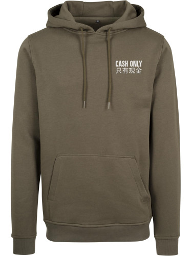 Men's Cash Only Hoody Sweatshirt Olive