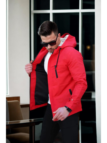 86622 Dewberry Hooded Mens Seasonal Jacket-RED