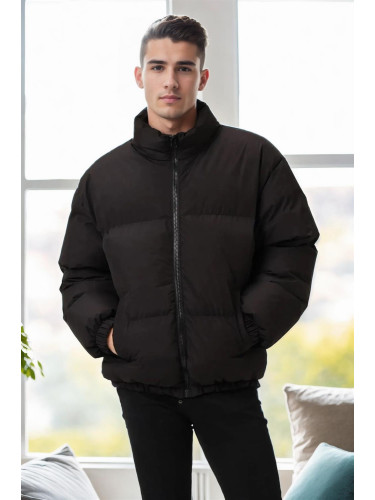 66766 Dewberry Oversize Mens Padding Jacket-BLACK