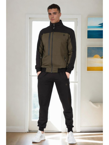 74886 Dewberry Mens Tracksuit Set-Khaki