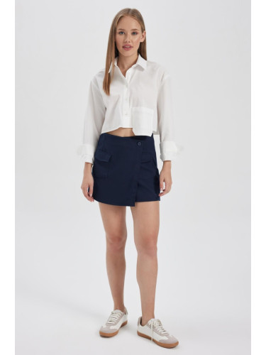 DEFACTO Cool Regular Fit Cargo Pocket Shorts Skirt