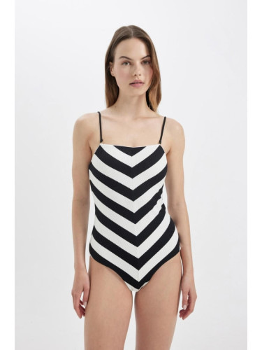 DEFACTO Fall in Love Regular Fit Striped Swimsuit