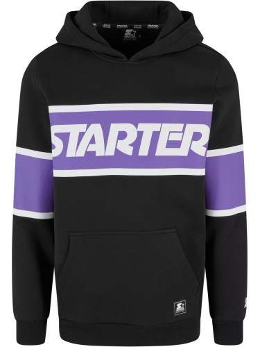 Men's sweatshirt Starter Across Stripe Hoodie black/purple