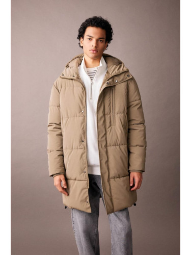 DEFACTO Hooded Faux Für Lined Puffer Coat Parka