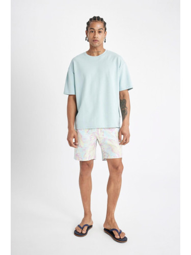 DEFACTO Regular Fit Patterned Short Swim Shorts