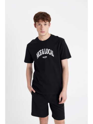 DEFACTO Regular Fit Crew Neck Printed Short Sleeve T-Shirt