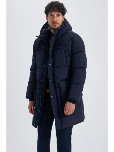 DEFACTO Waterproof Hooded Lined Puffer Jacket Parka