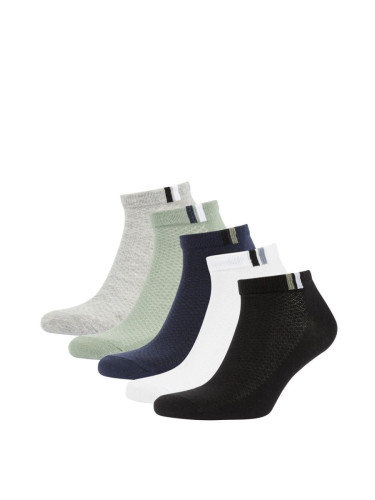 DEFACTO Men's 5-Piece Cotton Booties Socks