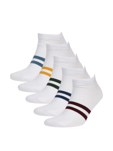 DEFACTO Men's 5-Piece Cotton Booties Socks