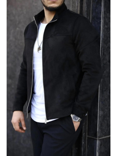 24285 Dewberry Suede Mens Jacket-BLACK