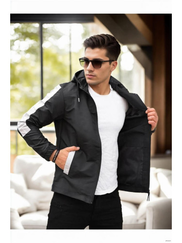 84690 Dewberry Seasonal Mens Jacket-BLACK-BEIGE