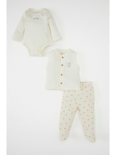 DEFACTO Baby Girl Heart Patterned 3-Piece Hospital Set