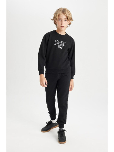 DEFACTO Boy Printed Sweatshirt Tracksuit Bottom 2-Piece Set