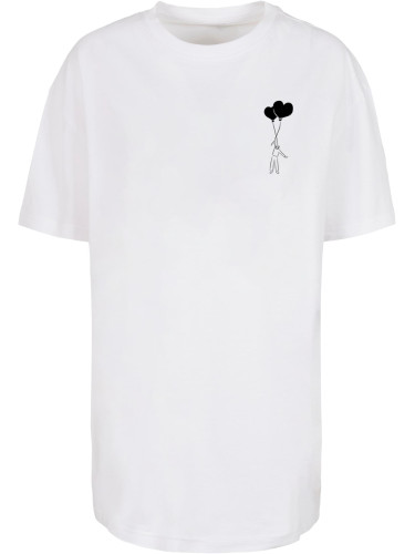 Women's T-shirt Love In The Air Oversized Boyfriend white