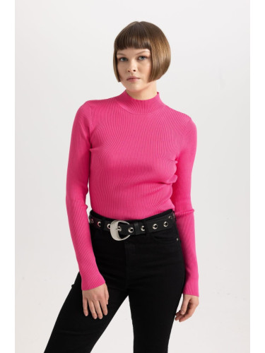 DEFACTO Fitted Half Turtleneck Ribbed Sweater