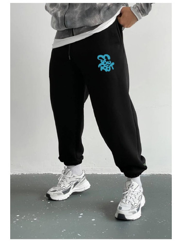 84184 Dewberry 3 Thread Mens Sweatpants-BLACK-BLUE