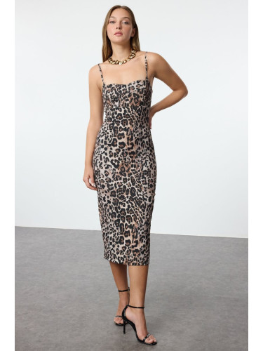 Trendyol Multicolored Bodycon Leopard Print Dress