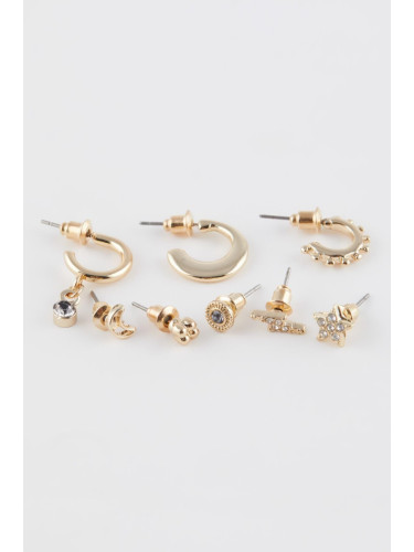 DEFACTO Woman's 8-Piece Gold Earrings