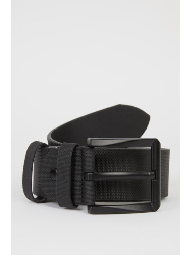 DEFACTO Men's Faux Leather Wide Jean Belt