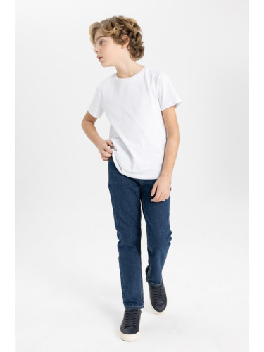 DEFACTO Boy Straight Fit Standard Leg Jean Basic Trousers