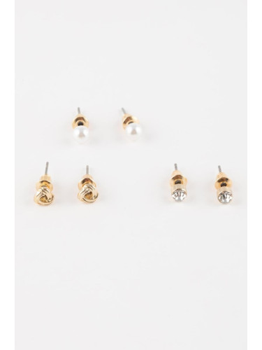 DEFACTO Woman's 3-Piece Gold Earring