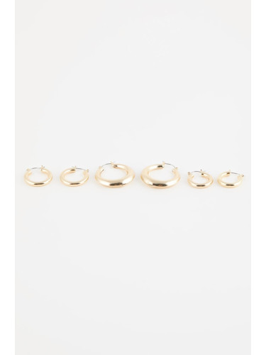 DEFACTO Woman's 3-Piece Gold Hoop Earring